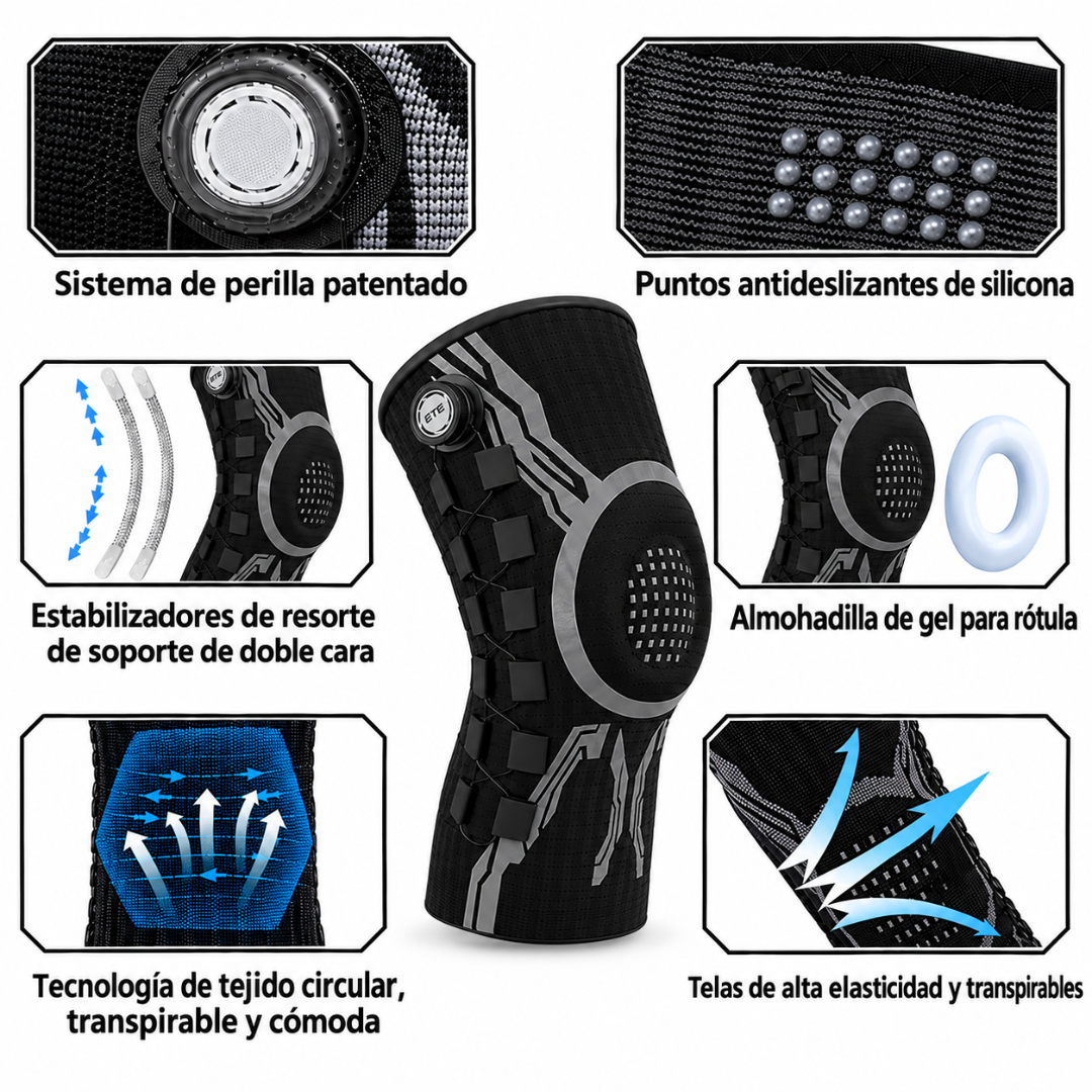 rodillera  ajustable y transpirable
