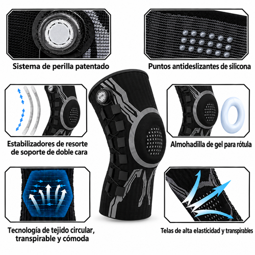 rodillera  ajustable y transpirable