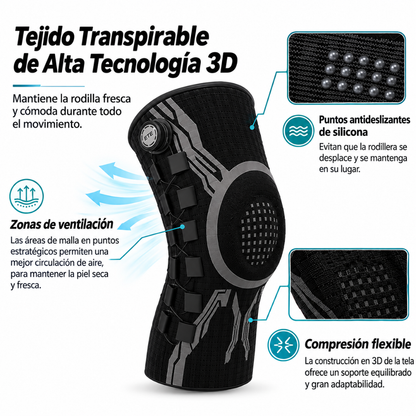 rodillera  ajustable y transpirable